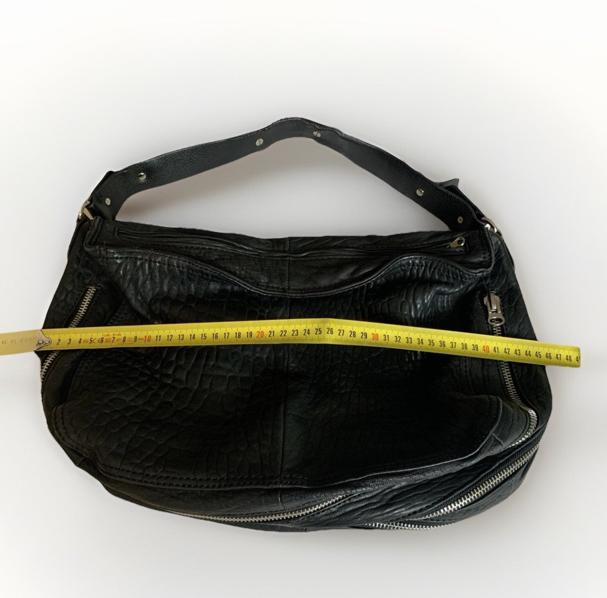 Damen Shopper Tasche Leder Schwarz – Maße Breite