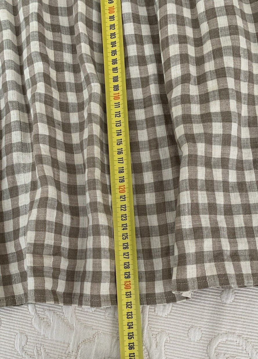 Vintage Leinen Kleid kariert Laenge