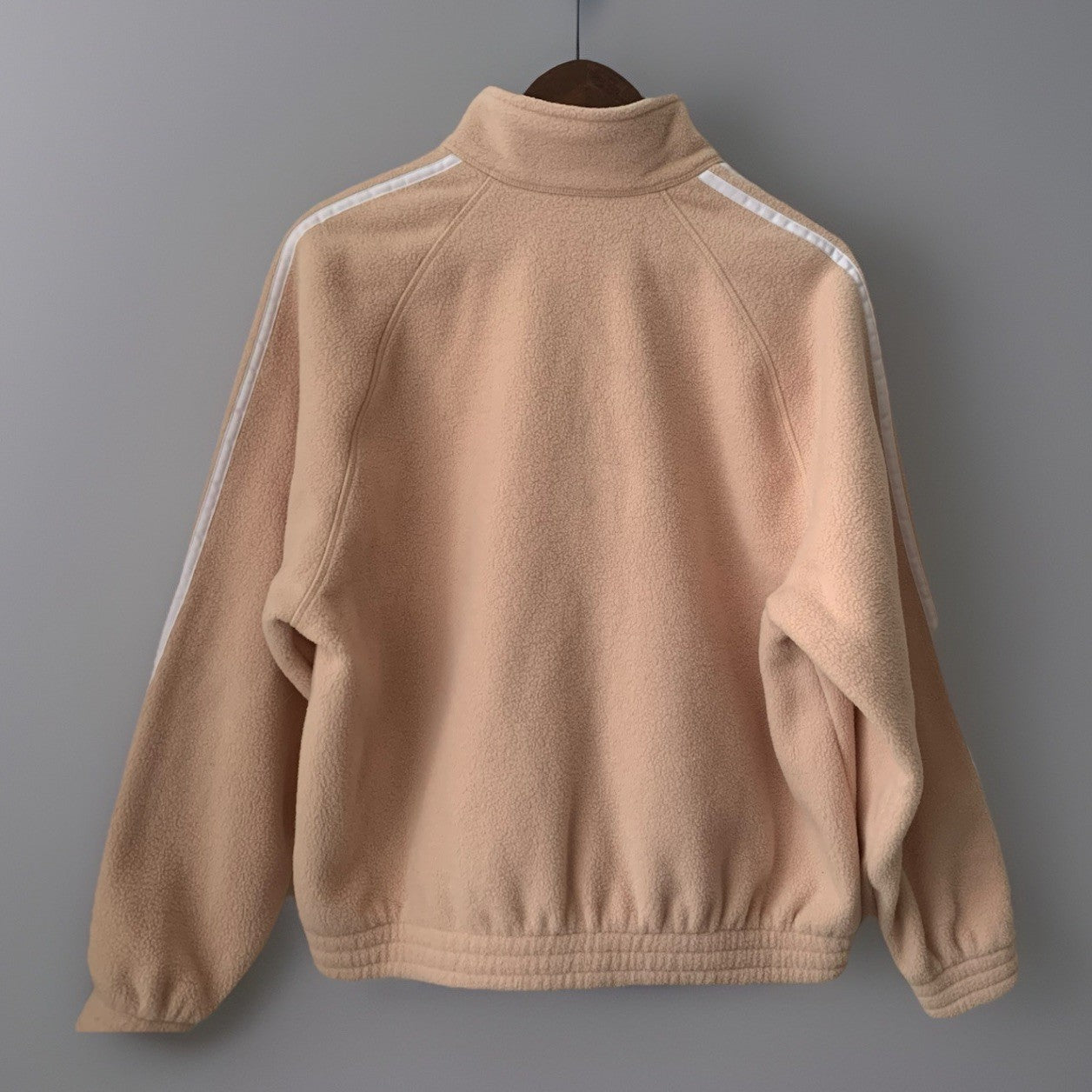adidas-vintage-fleece-pullover-beige-hinten
