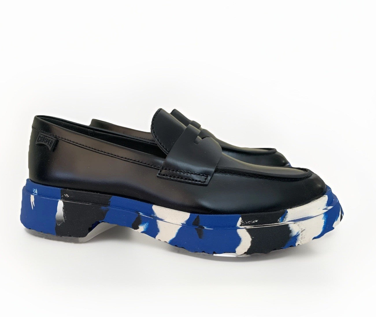 camper-loafers-schwarz-blau-seitlich