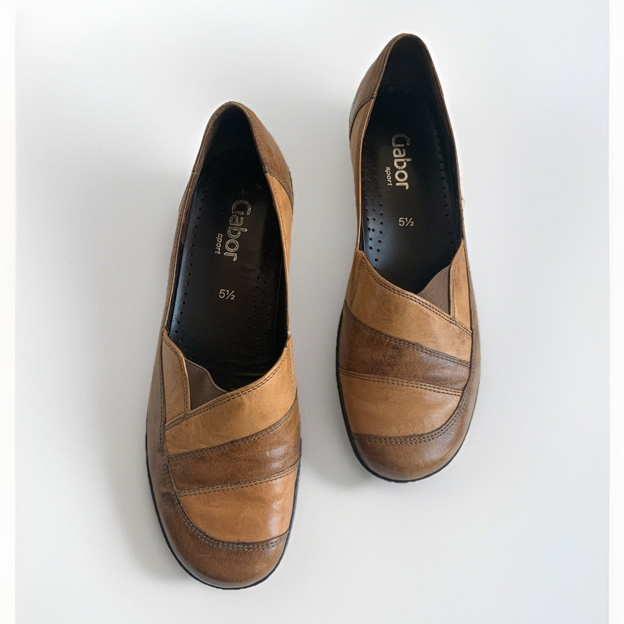 Gabor Patchwork Lederschuhe Damen Größe 38,5 in braunen Farbtönen – Hauptansicht