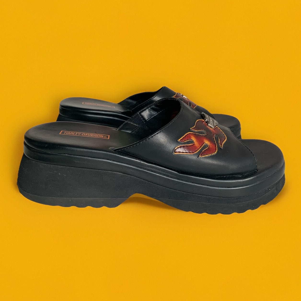 harley-davidson-plateau-sandalen-flipflops-schwarz-leder-flammen-logo-gr41