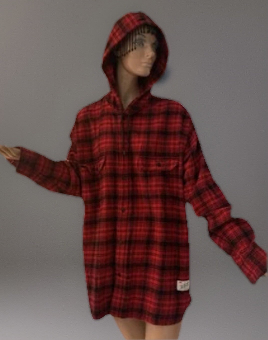 levis-fresh-leaves-hooded-hemd-rot-schwarz-getragen