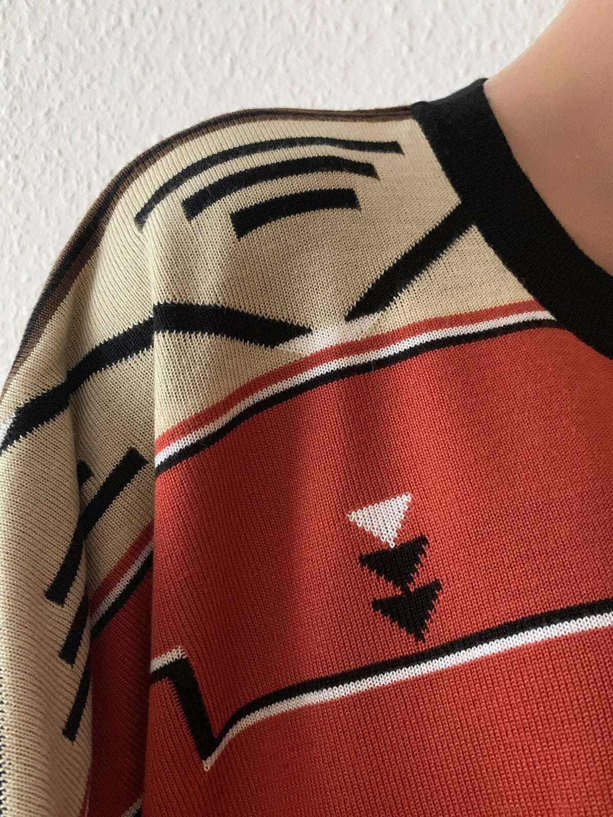schulter Ethno Tribal Muster Peter Luft Vintage Poncho