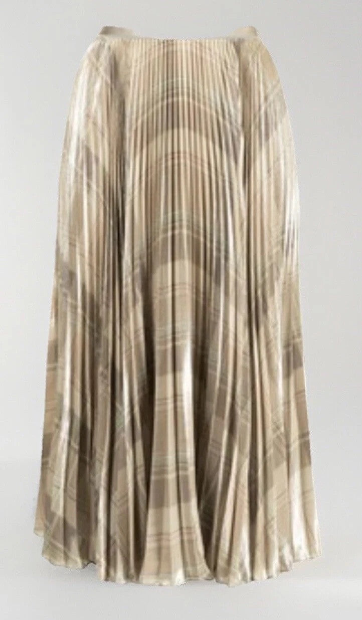 Gesamtansicht des Lauren Ralph Lauren Plissee Rocks in Beige