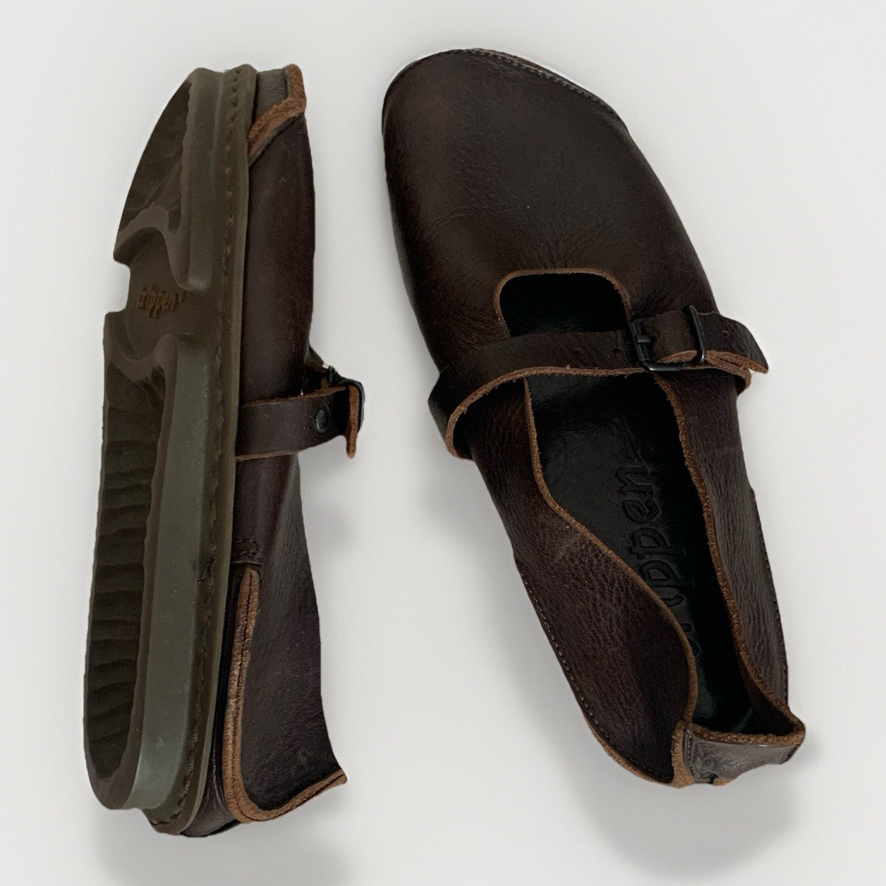 trippen-ballerinas-damen-36-dunkelbraun-lagenlook-oben